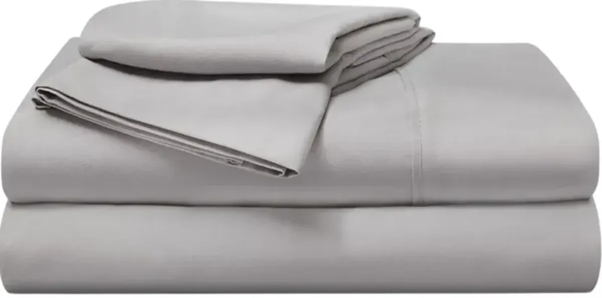 BEDGEAR® Basic Light Grey Polyester Twin Sheet Set