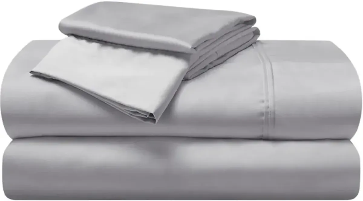 BEDGEAR® Light Gray Hyper-Cotton Split California King Sheet Set