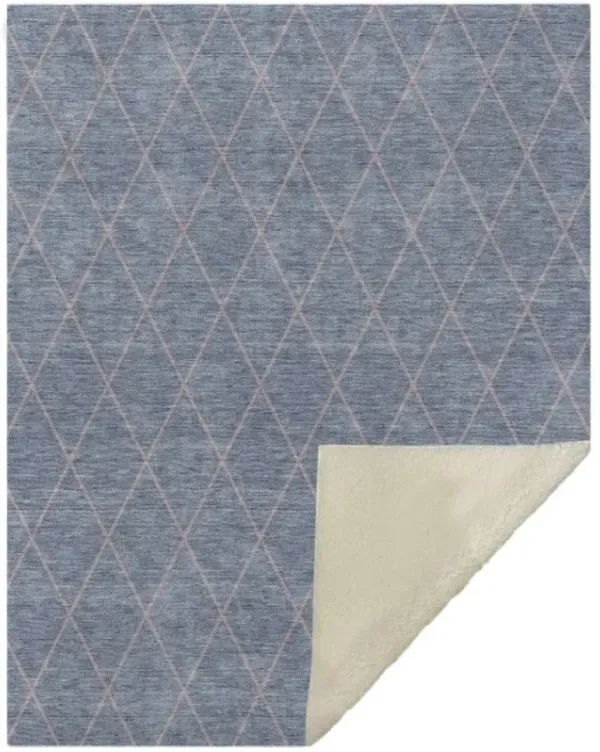 Dalyn Rug Company Burano Blue 50''x70'' Style 3 Throw Blanket