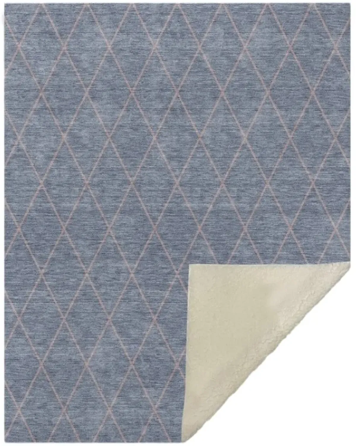 Dalyn Rug Company Burano Blue 50''x70'' Style 3 Throw Blanket