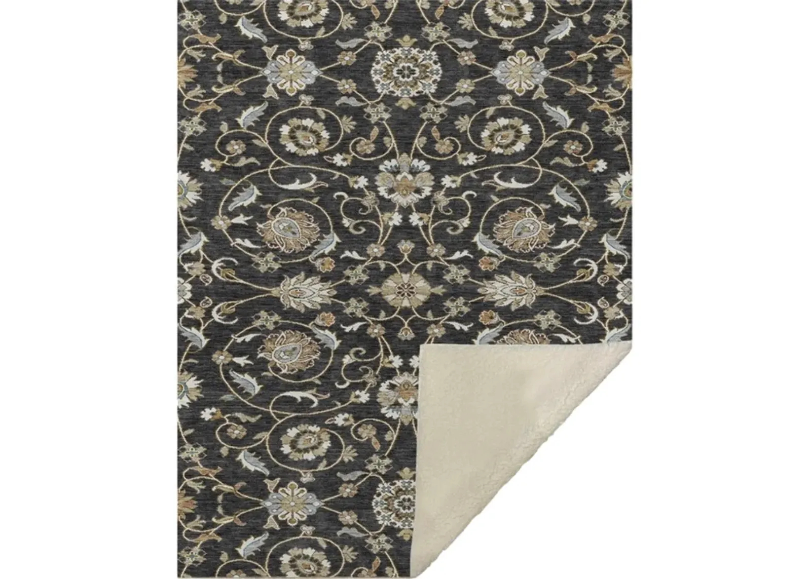 Dalyn Rug Company Hatay Black 50''x70'' Style 1 Throw Blanket