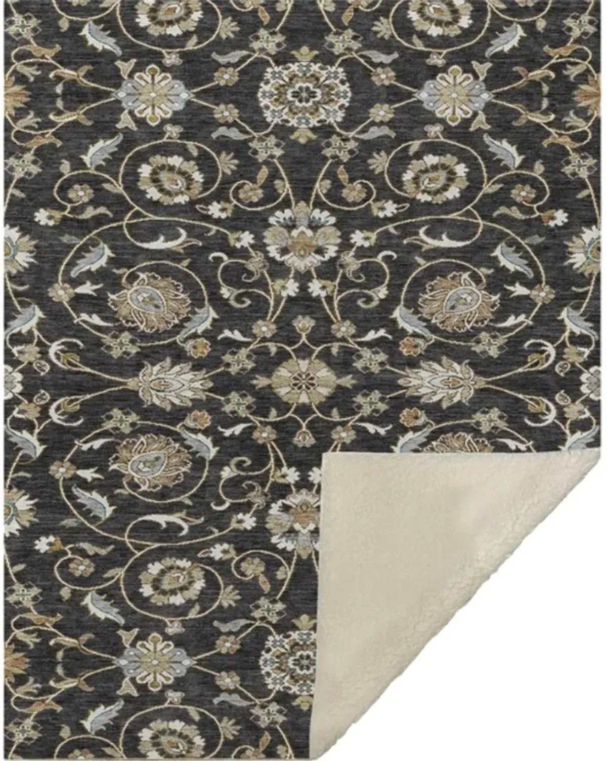 Dalyn Rug Company Hatay Black 50''x70'' Style 1 Throw Blanket