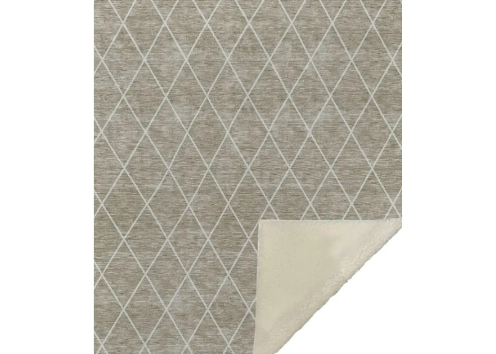 Dalyn Rug Company Hatay Taupe 50''x70'' Style 3 Throw Blanket