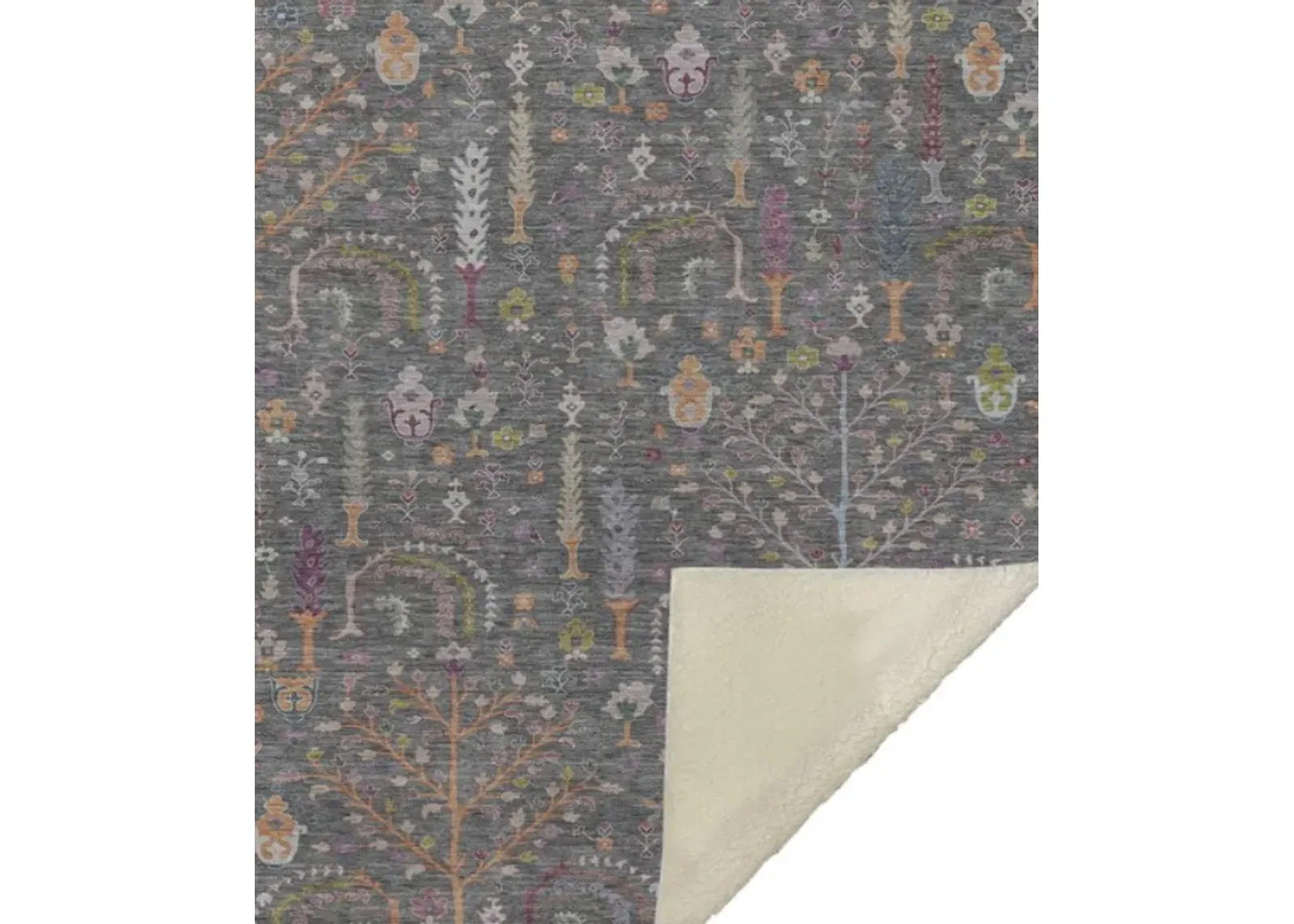 Dalyn Rug Company Hatay Gray 50''x70'' Patterned Throw Blanket