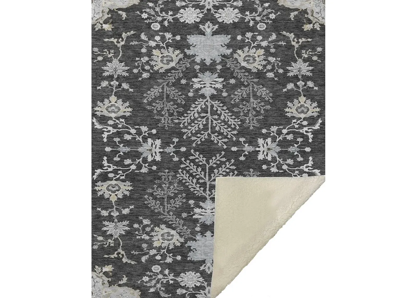 Dalyn Rug Company Hatay Charcoal 50''x70'' Style 2 Throw Blanket