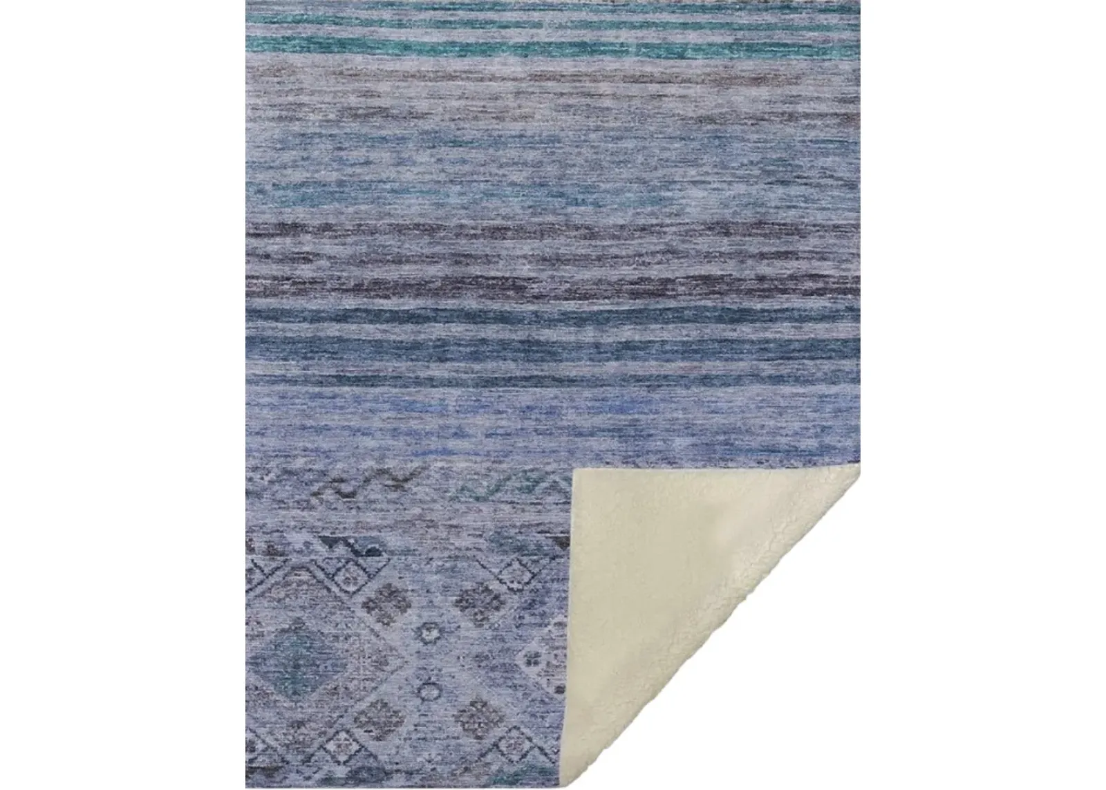 Dalyn Rug Company Karaj Blue 50''x70'' Style 3 Throw Blanket