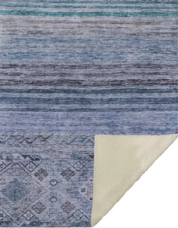 Dalyn Rug Company Karaj Blue 50''x70'' Style 3 Throw Blanket