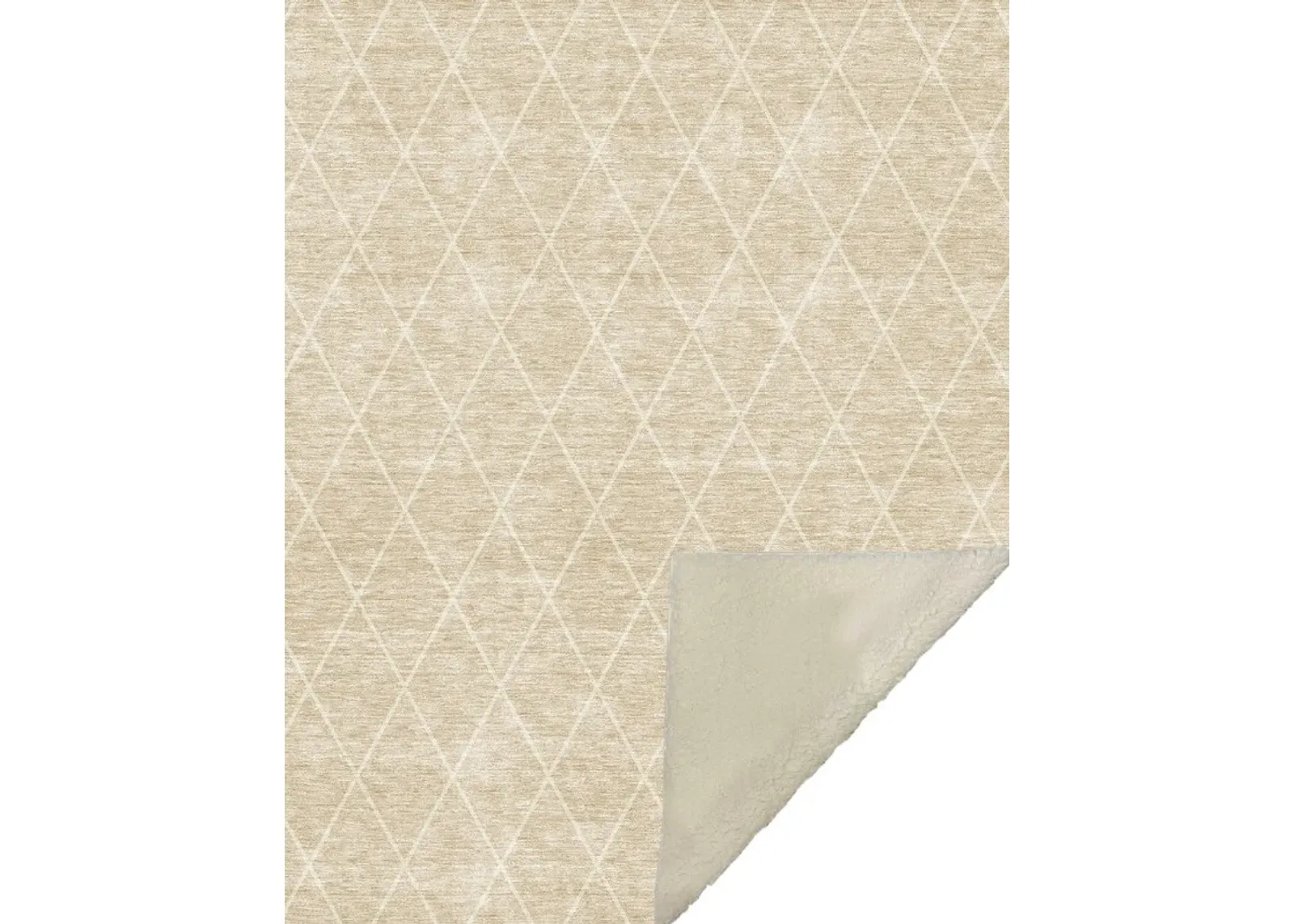 Dalyn Rug Company Odyssey Beige 50''x70'' Style 3 Throw Blanket