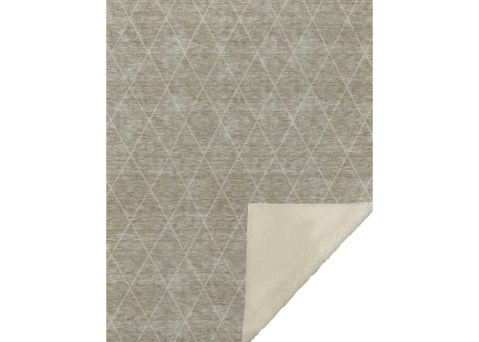 Dalyn Rug Company Trevi Taupe 50''x70'' Style 3 Throw Blanket