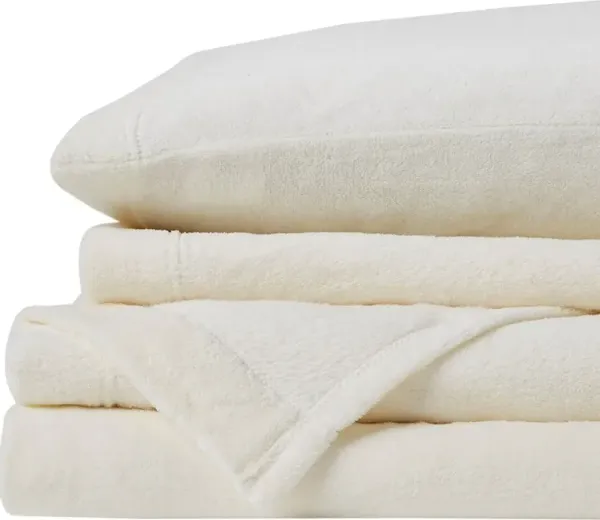 Olliix by True North by Sleep Philosophy Ivory King Soloft Plush Sheet Set