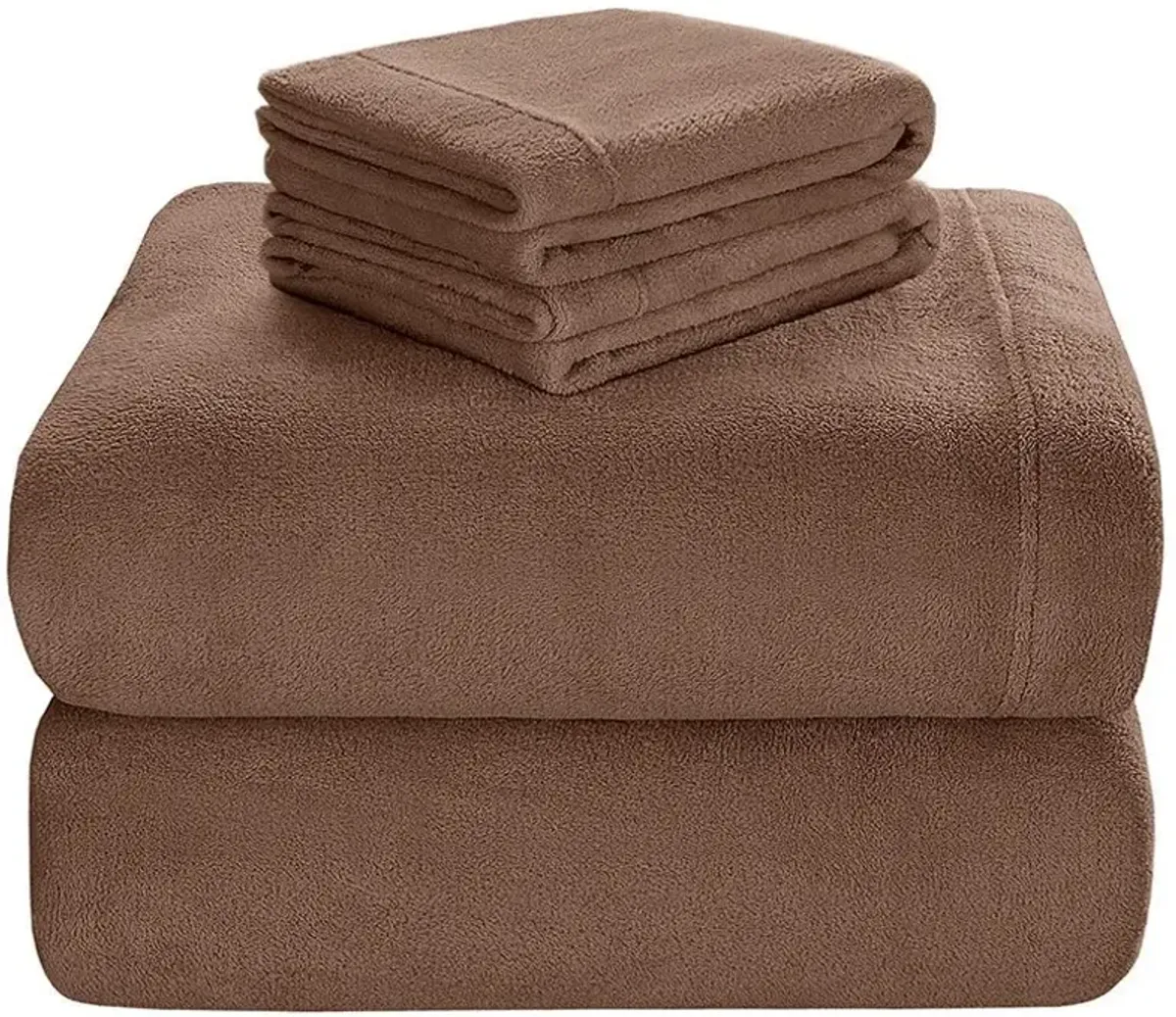 Olliix by True North by Sleep Philosophy Brown Twin Soloft Plush Sheet Set