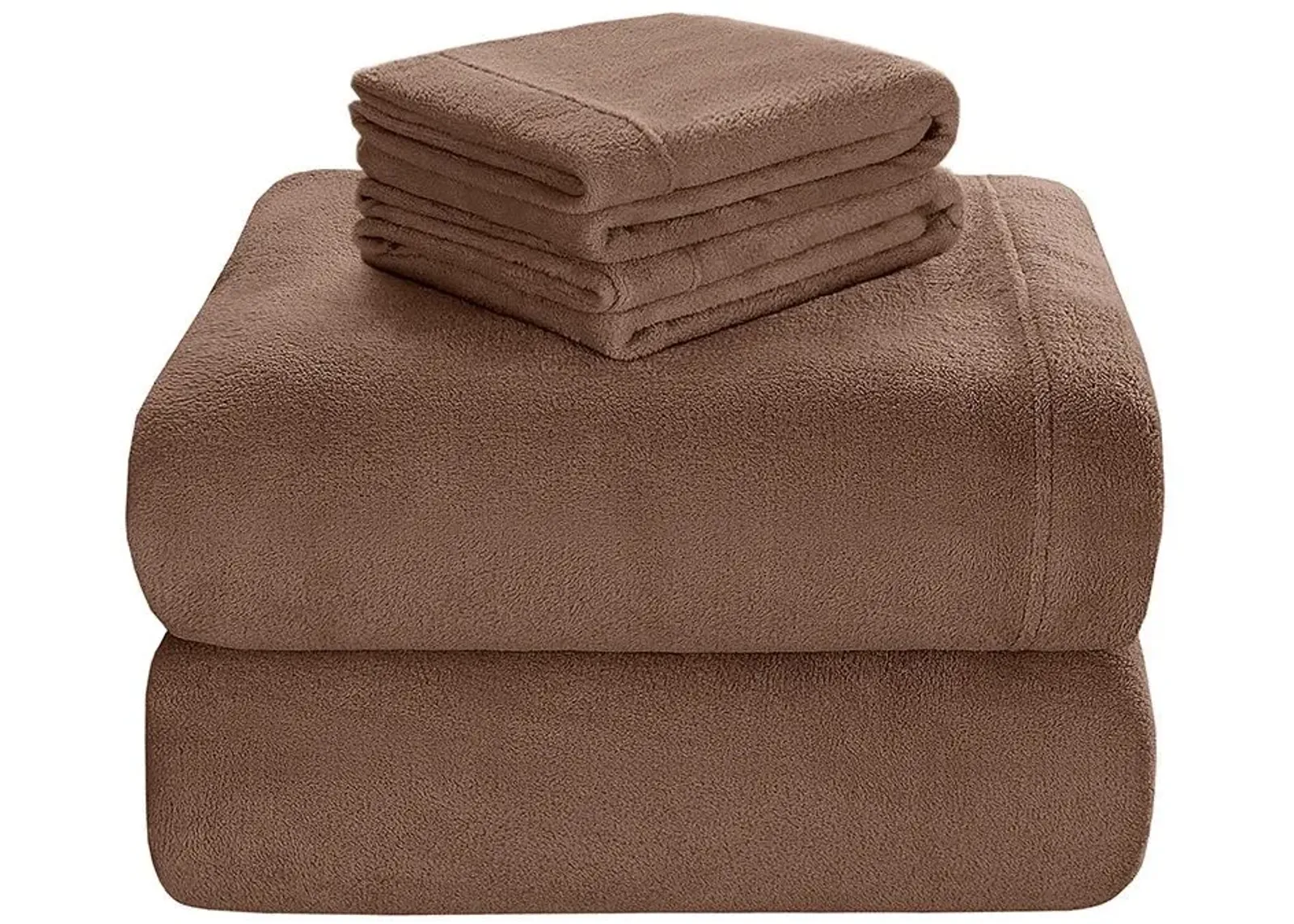 Olliix by True North by Sleep Philosophy Brown Twin Soloft Plush Sheet Set