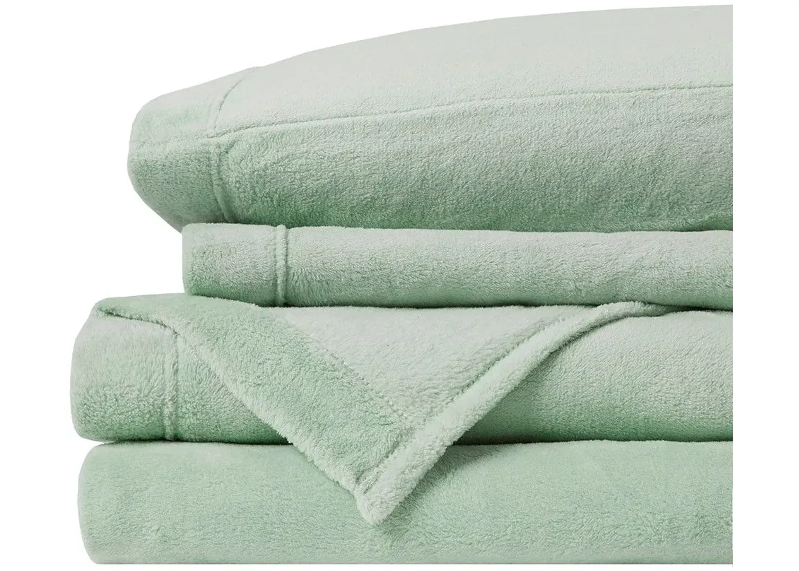 Olliix by True North by Sleep Philosophy Green Twin Soloft Plush Sheet Set