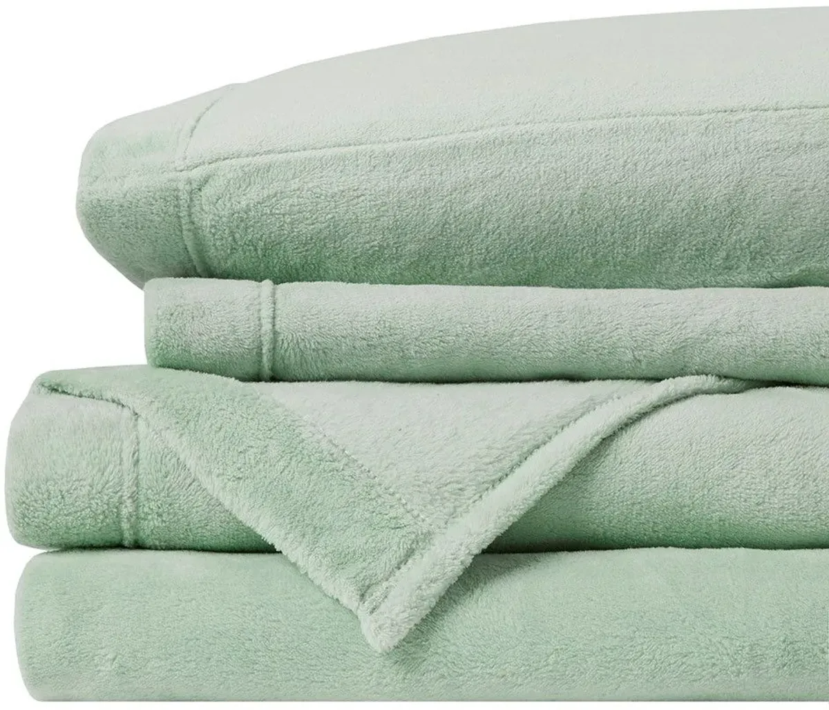 Olliix by True North by Sleep Philosophy Green Twin Soloft Plush Sheet Set