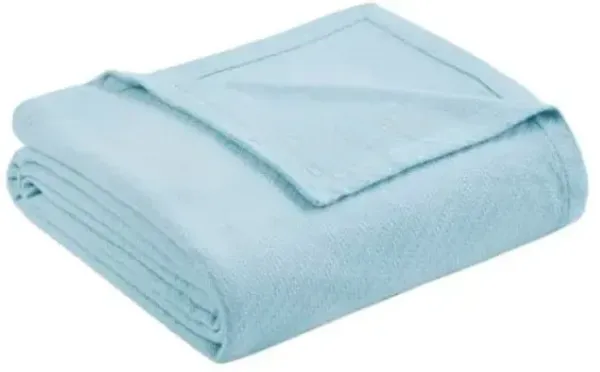 Olliix by Madison Park Liquid Cotton Blue Full/Queen Blanket