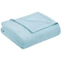 Olliix by Madison Park Liquid Cotton Blue Full/Queen Blanket