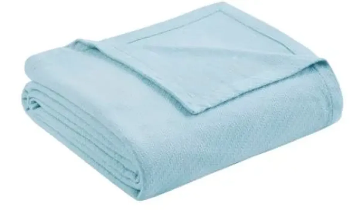 Olliix by Madison Park Liquid Cotton Blue Full/Queen Blanket