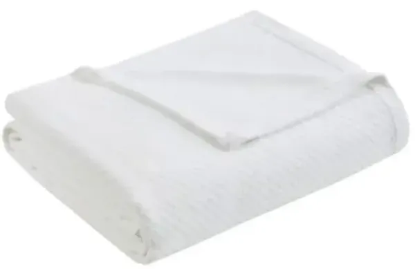 Olliix by Madison Park Liquid Cotton White Twin Blanket