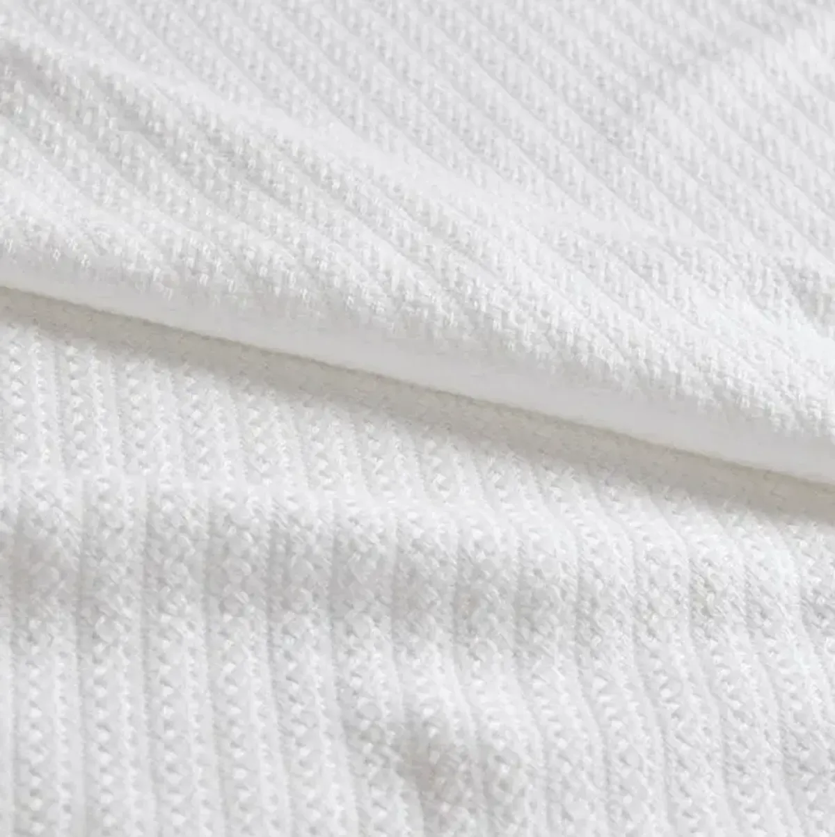 Olliix by Madison Park Liquid Cotton White King Blanket