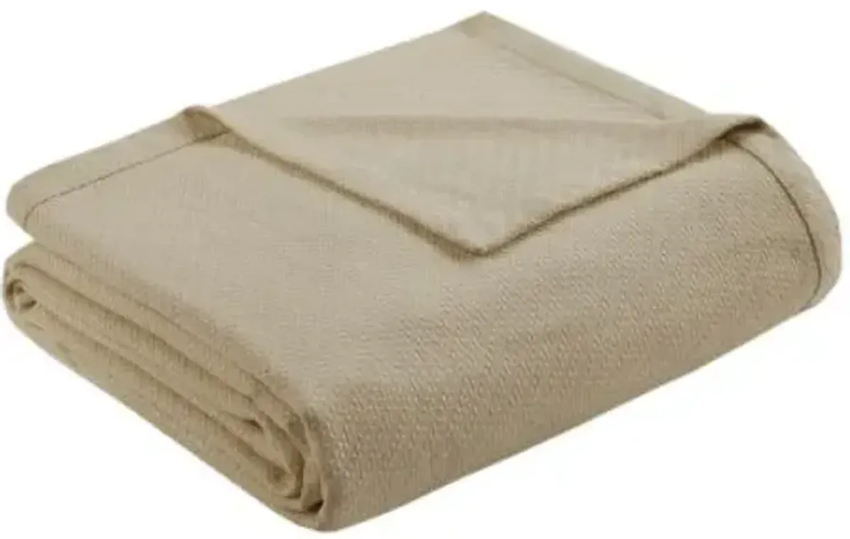 Olliix by Madison Park Liquid Cotton Linen King Blanket