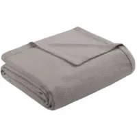 Olliix by Madison Park Liquid Cotton Grey Twin Blanket