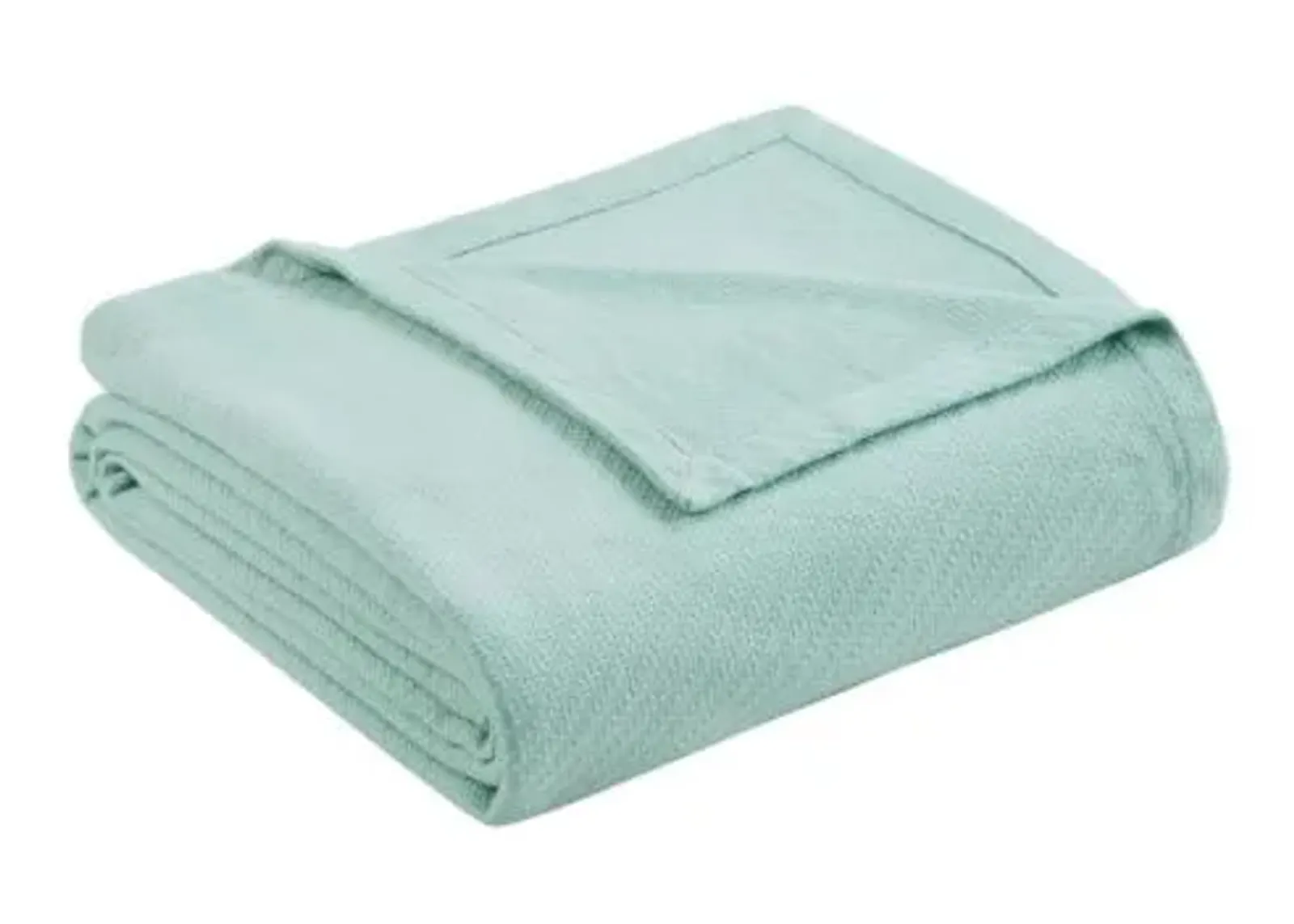 Olliix by Madison Park Liquid Cotton Seafoam Twin Blanket