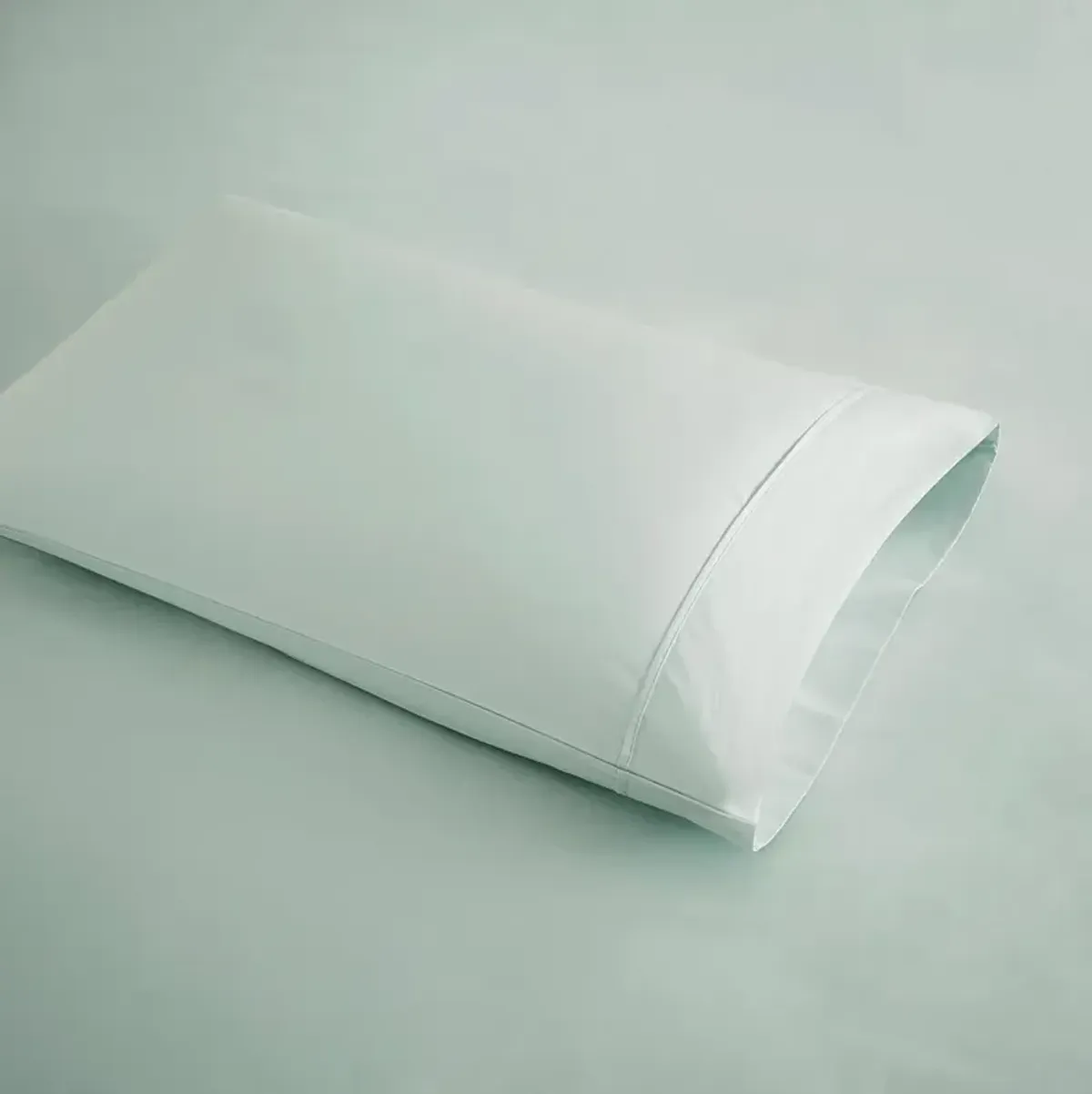 Olliix by Beautyrest Seafoam Full 400 Thread Count Wrinkle Resistant Cotton Sateen Sheet Set