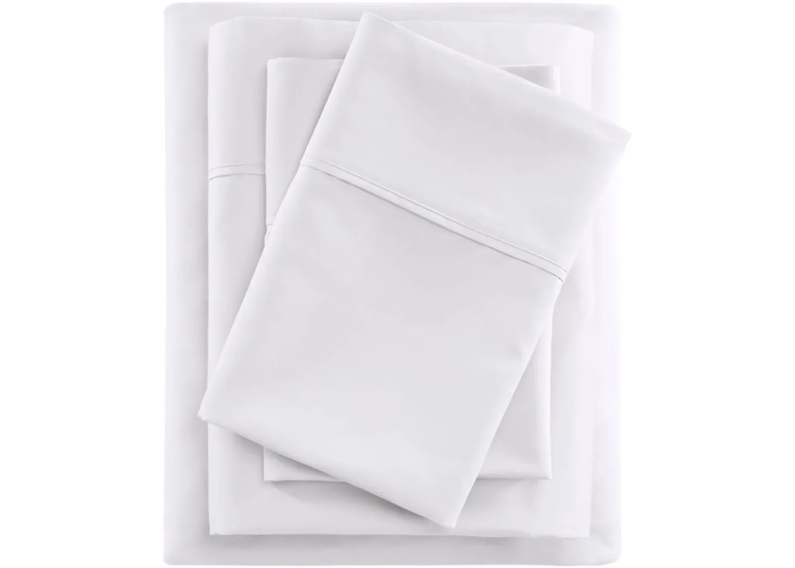 Olliix by Beautyrest White Full 600 Thread Count Cooling Cotton Rich Sheet Set