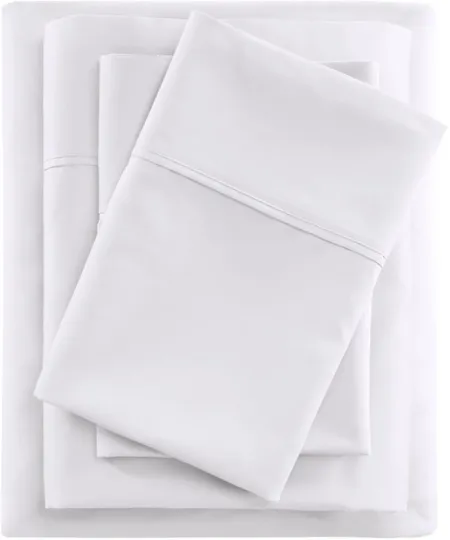 Olliix by Beautyrest White Full 600 Thread Count Cooling Cotton Rich Sheet Set