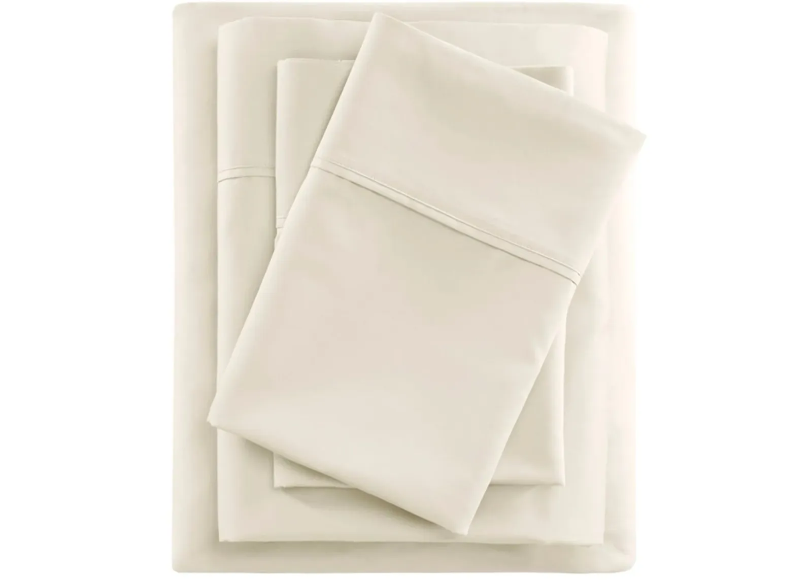 Olliix by Beautyrest Ivory Full 600 Thread Count Cooling Cotton Rich Sheet Set