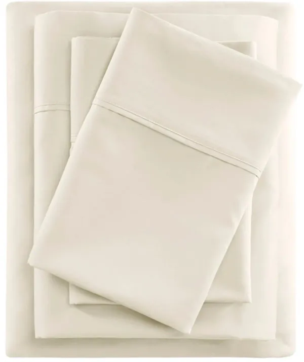 Olliix by Beautyrest Ivory Full 600 Thread Count Cooling Cotton Rich Sheet Set