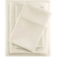 Olliix by Beautyrest Ivory Queen 600 Thread Count Cooling Cotton Rich Sheet Set