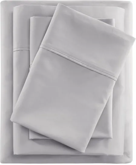 Olliix by Beautyrest Grey Full 600 Thread Count Cooling Cotton Rich Sheet Set