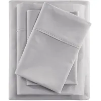 Olliix by Beautyrest Grey Queen 600 Thread Count Cooling Cotton Rich Sheet Set
