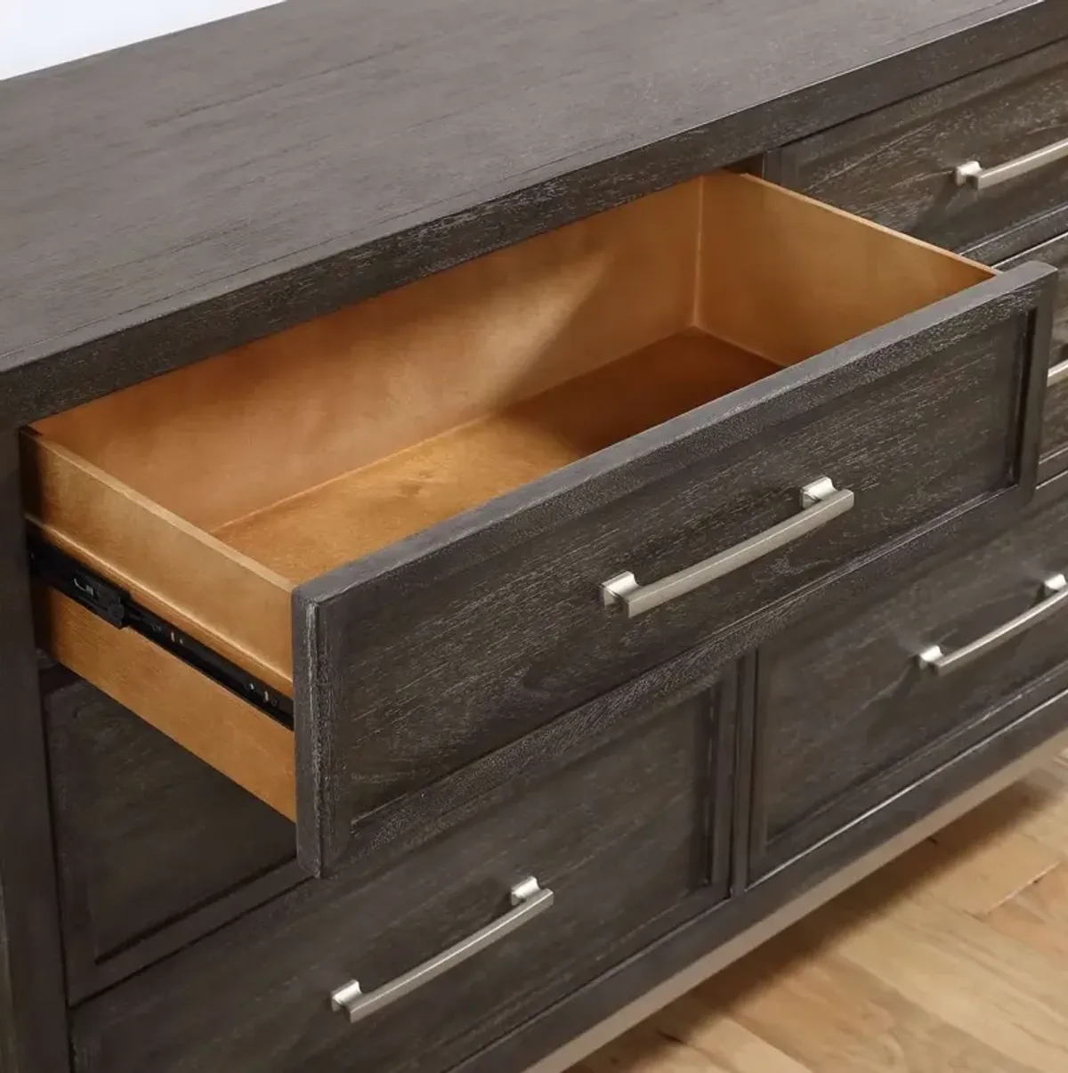 Steve Silver Co. Broomfield Warm Walnut/Metal Dresser