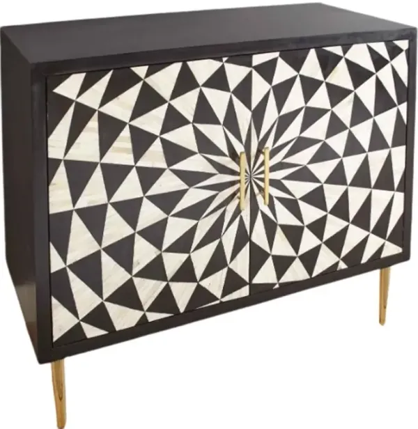 Steve Silver Co. Benzara Black Accent Cabinet