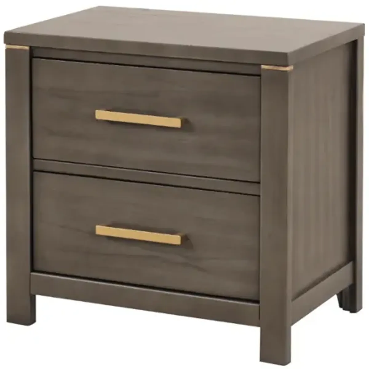 Lifestyle 8481A Brown 2-Drawer Nightstand