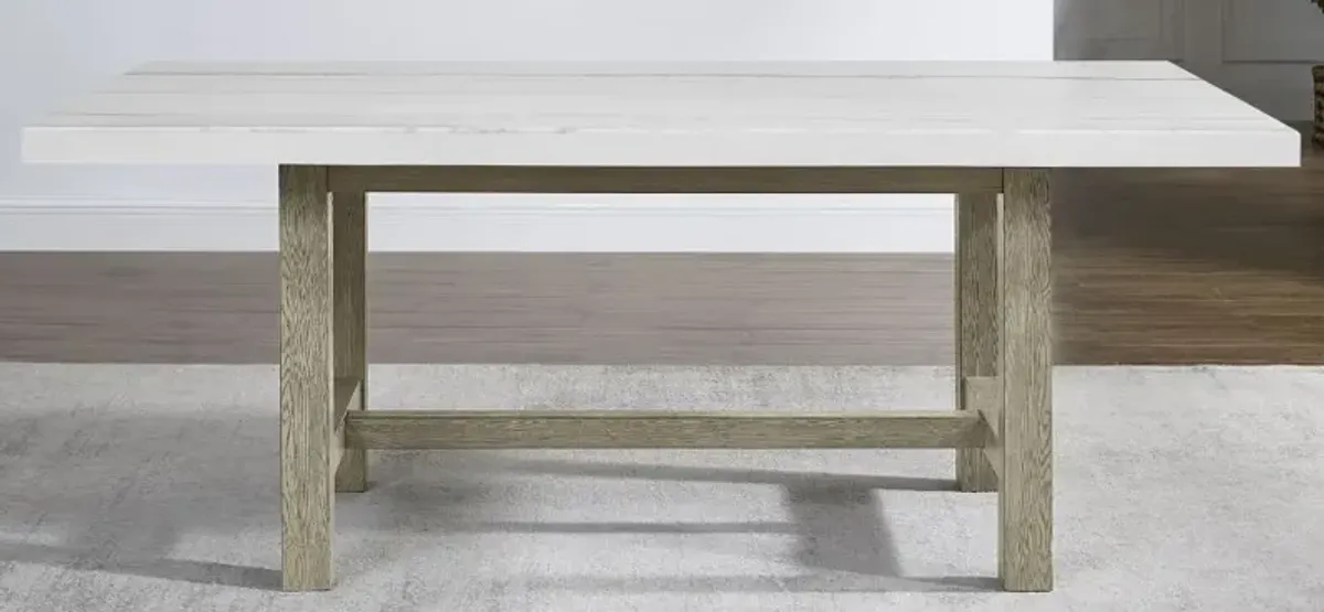 Steve Silver Co. Carena White Rectangular Dining Table
