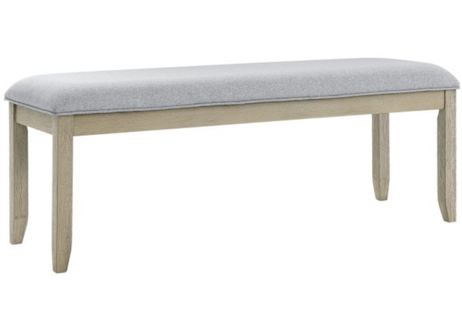 Steve Silver Co. Carena Gray/Wheat Backless Dining Bench