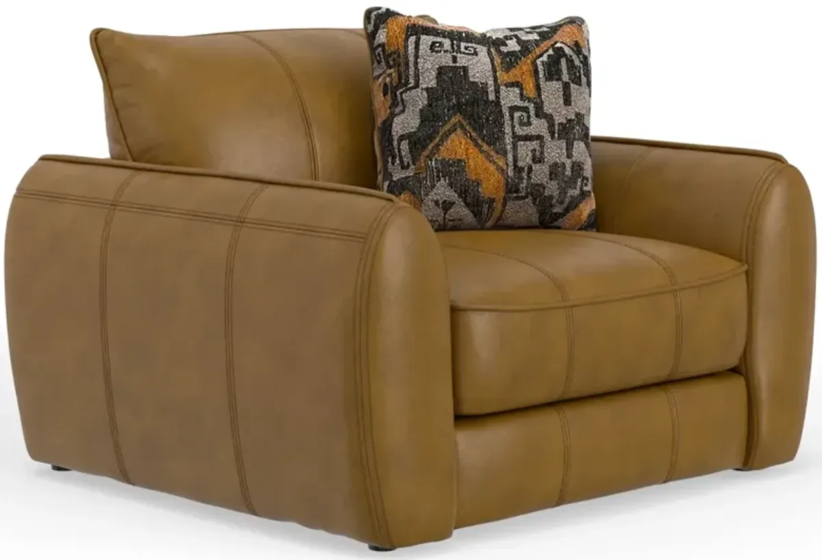 iAmerica Caramel Camilla Leather Chair 1/2