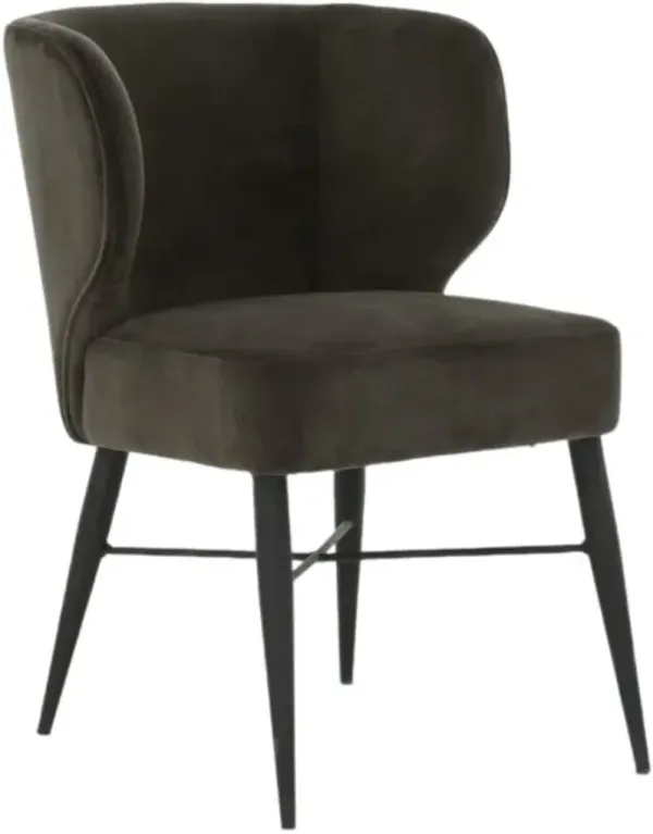 Four Hands Arianna Bella Smoke/Midnight Upholstered Dining Arm Chair
