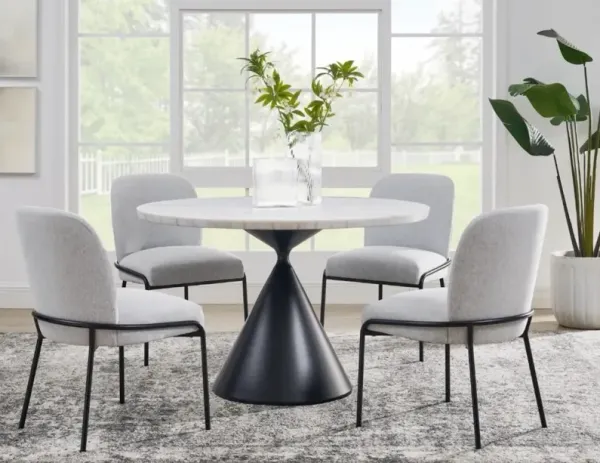 Steve Silver Co. Conrad 5-Piece Black/Gray/White Dining Table Set