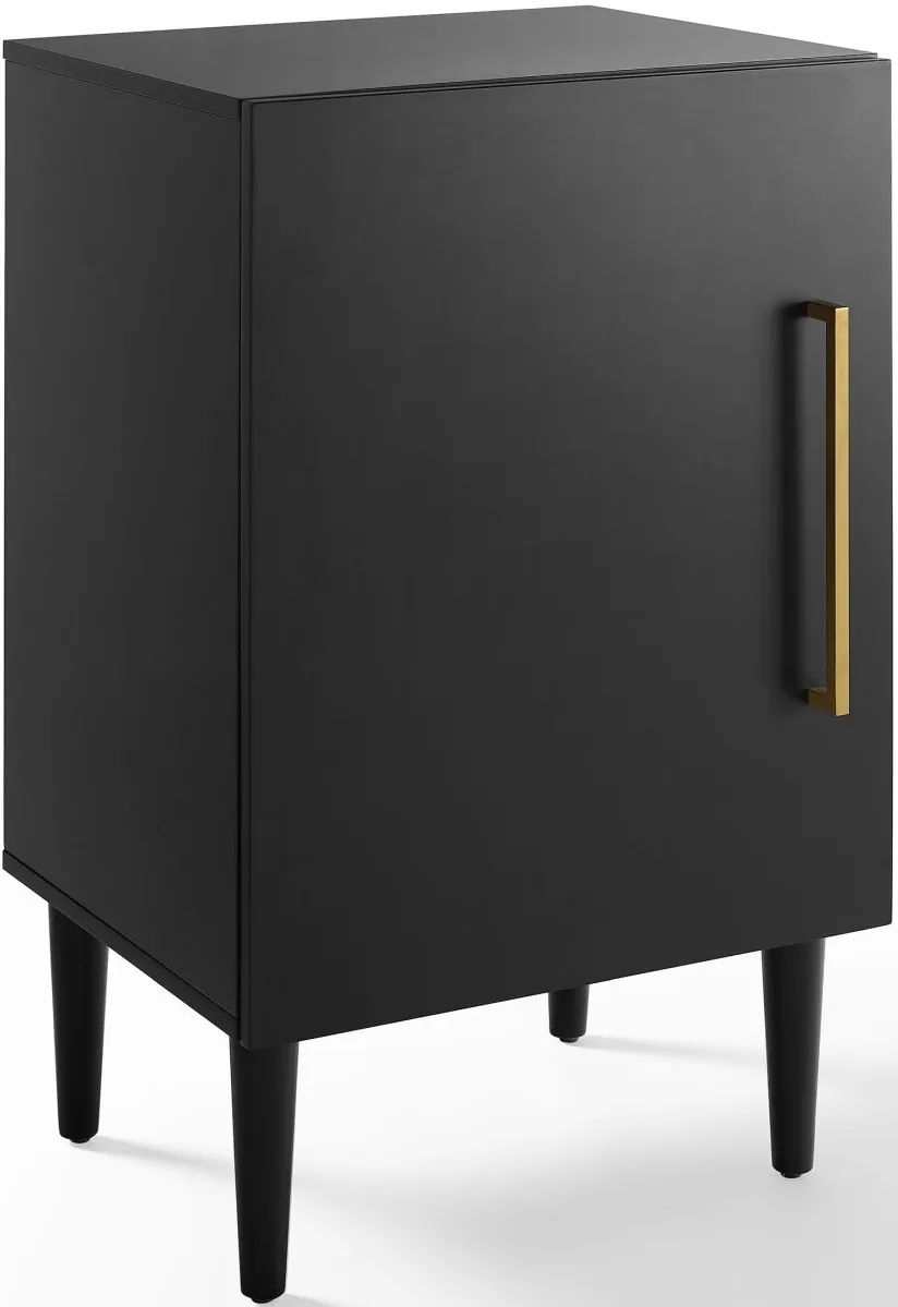 Crosley Furniture® Everett Matte Black Record Player Stand