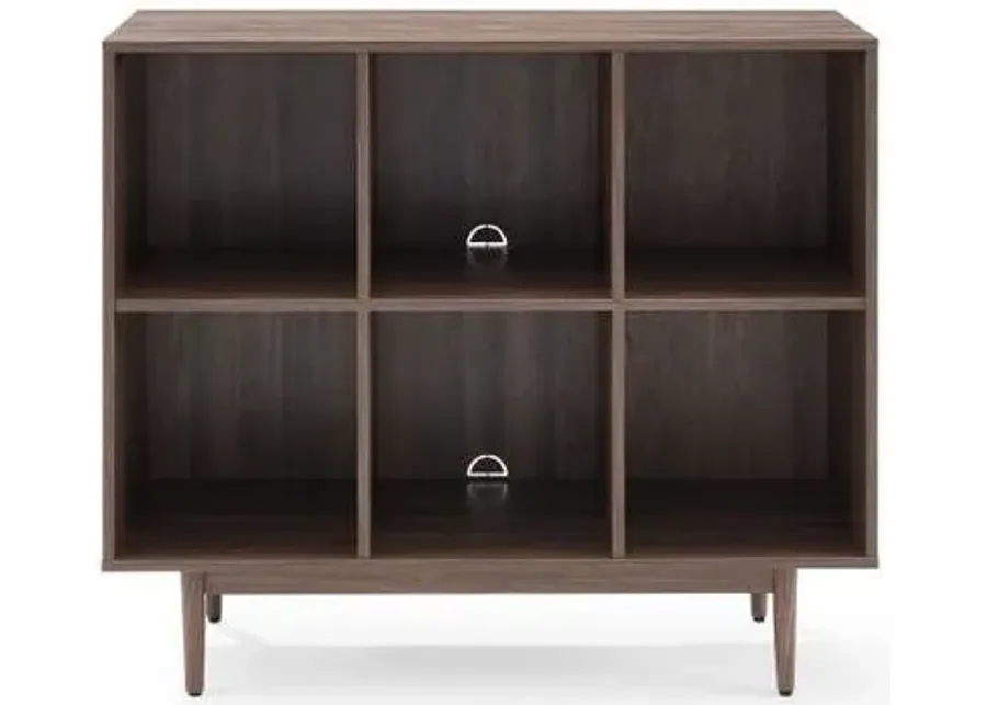 Crosley Furniture® Liam Walnut 6 Cube Bookcase