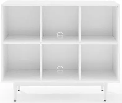 Crosley Furniture® Liam White 6 Cube Bookcase