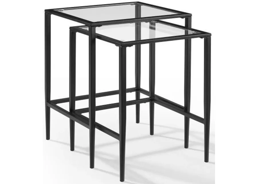 Crosley Furniture® Ashton 2-Piece Matte Black Nesting Table Set