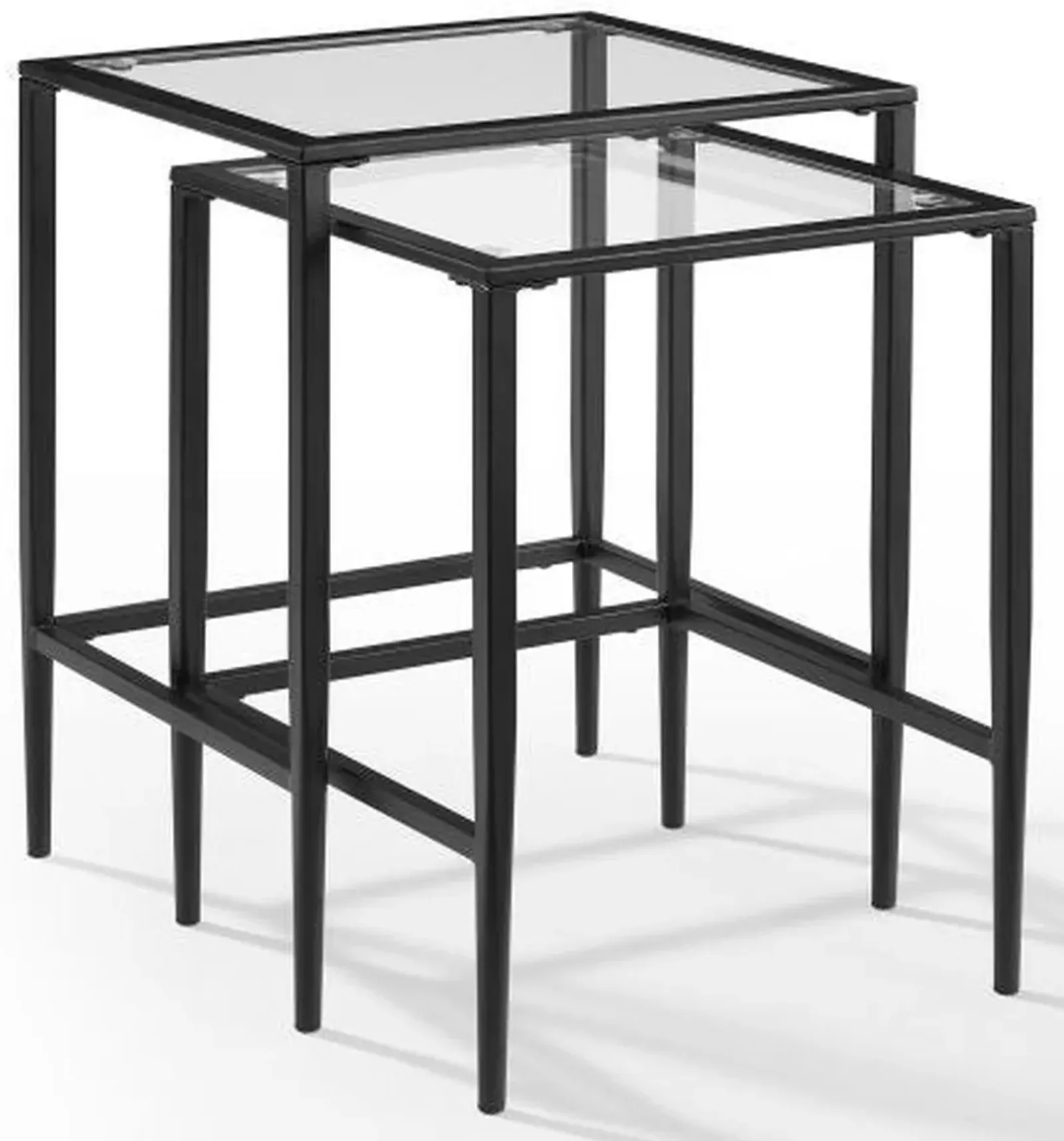 Crosley Furniture® Ashton 2-Piece Matte Black Nesting Table Set