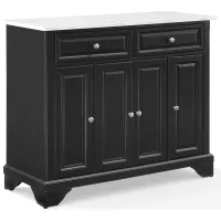 Crosley Furniture® Avery Distressed Black/White Marble Kitchen Island/Cart