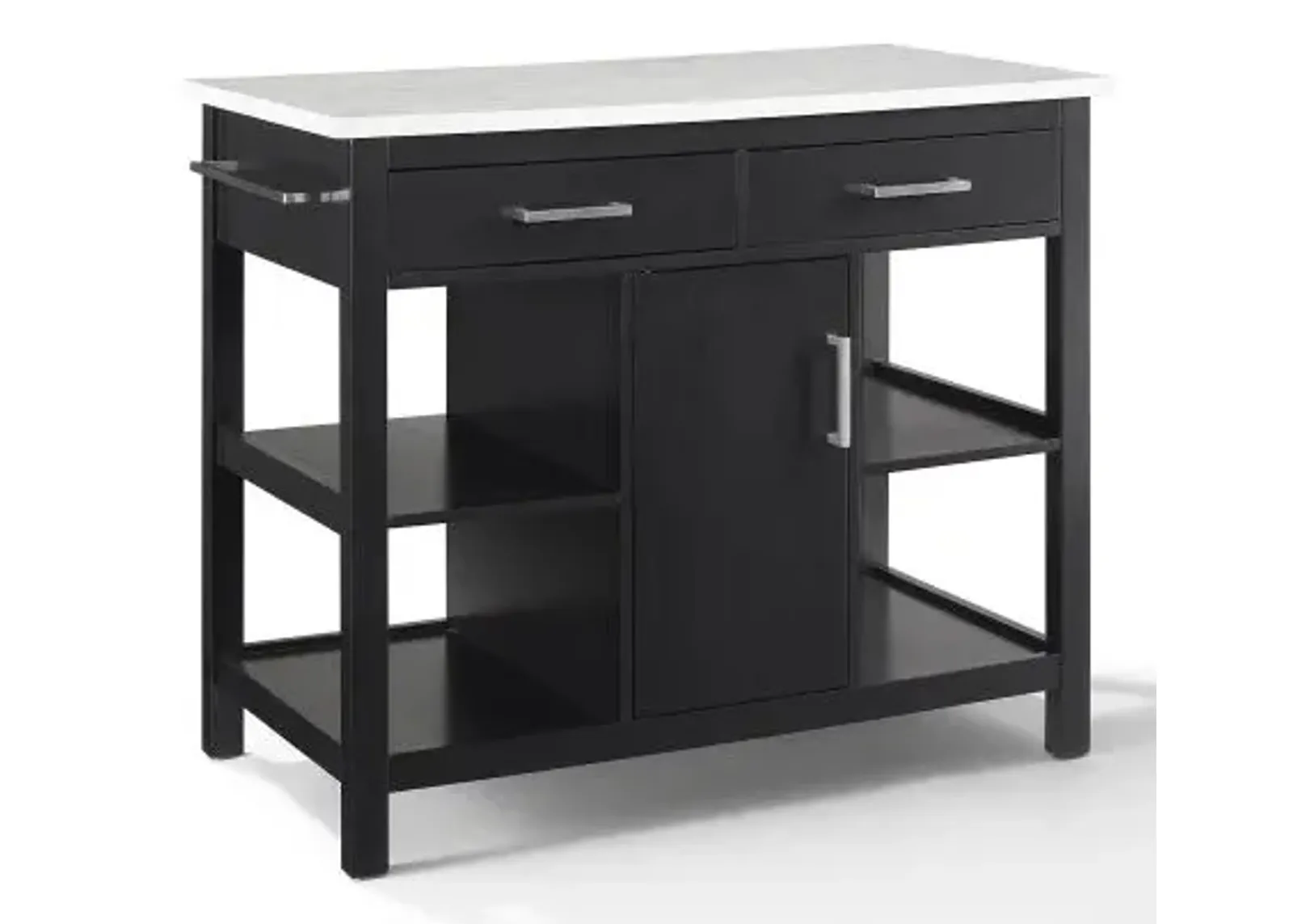 Crosley Furniture® Audrey Black/White Marble Top Kitchen Island