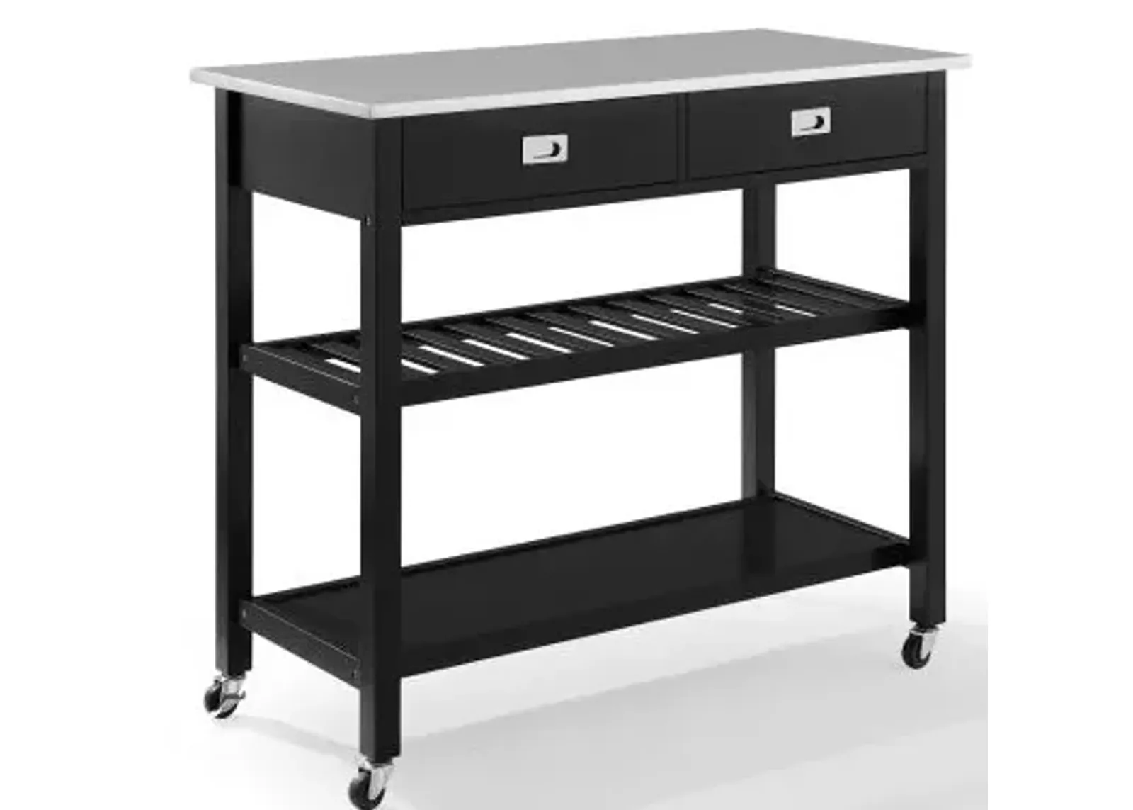 Crosley Furniture® Chloe Black/Stainless Steel Top Kitchen Island/Cart